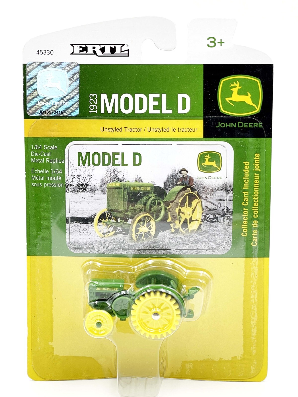 1/64 John Deere 1923 Model D, Unstyled Tractor