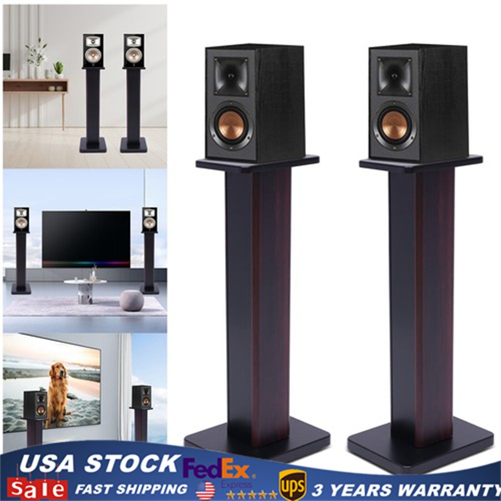 1 Pair 28" Column Bookshelf Floor Speaker Stands Home Theater Speaker Bookshelf