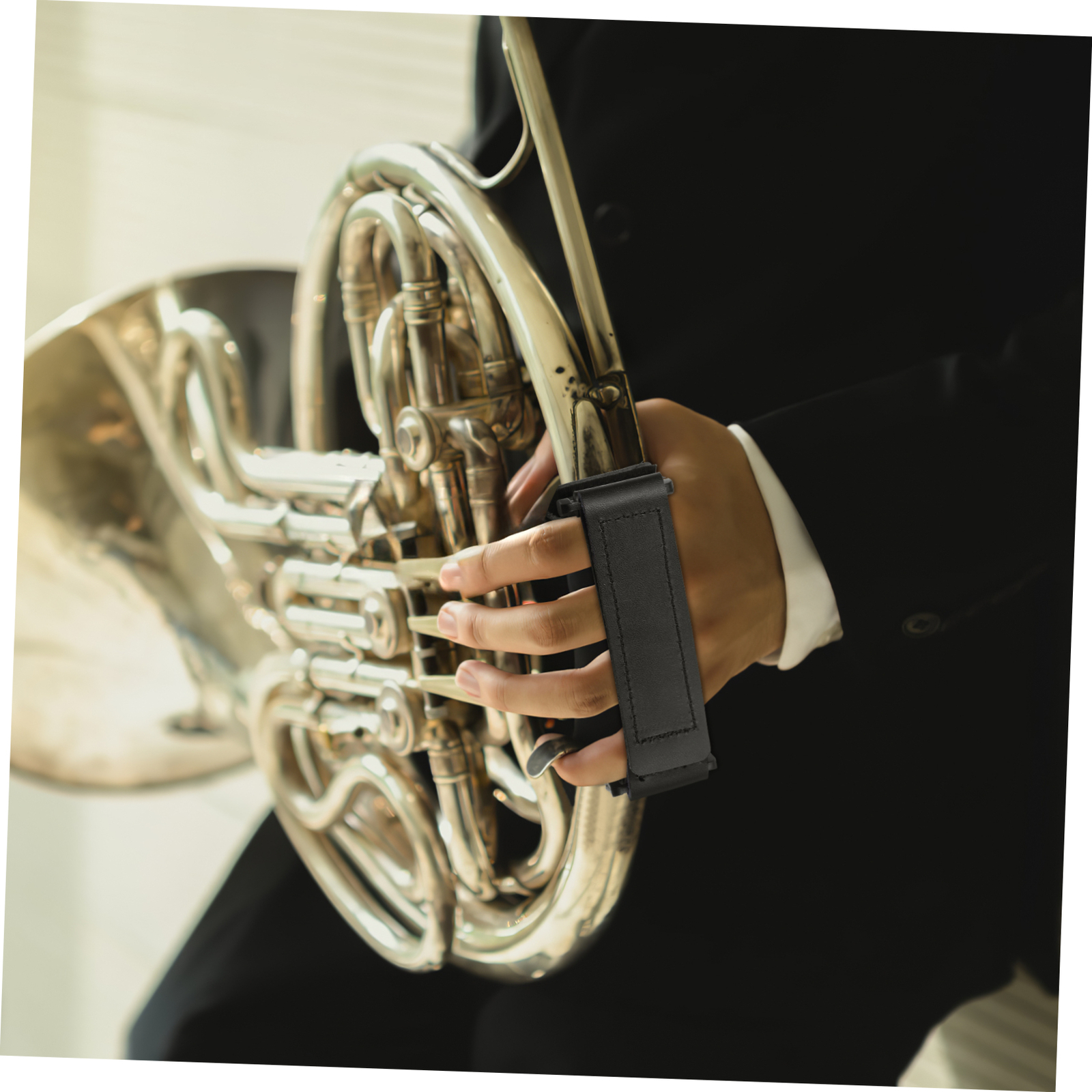 French Horn Hand Grip Adjustable Hand Holding Strap Instrument Hand Pad