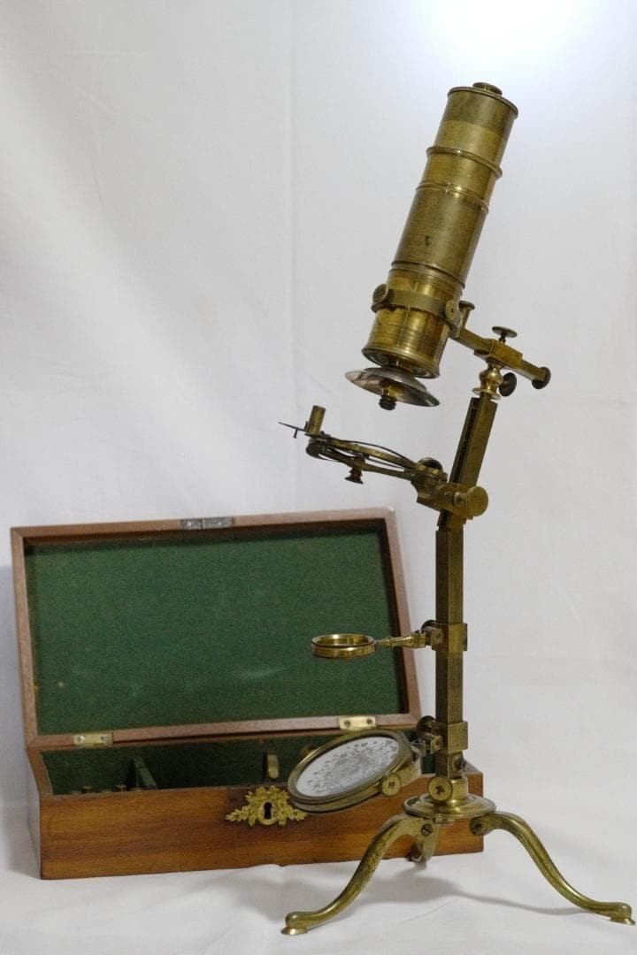 Rare 1777 Dellebarre Universal Microscope Complete Set France Antique