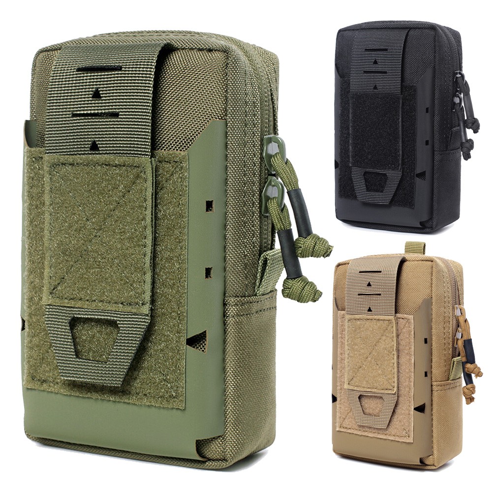Tactical Phone Holder Bag Molle Belt Phone Pouch Case Holster Camping Waist Bag