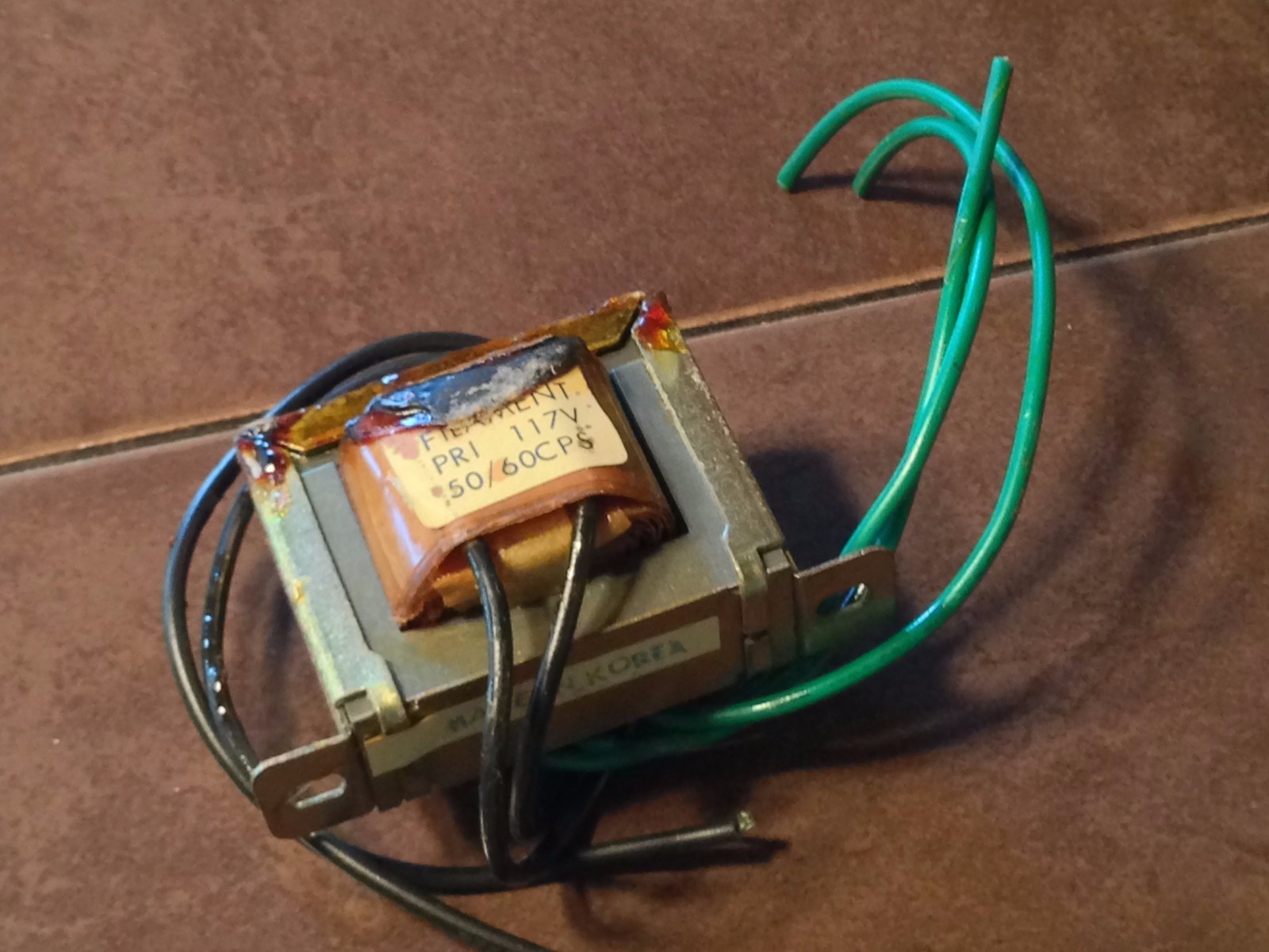 Transformer Pri 117vac 50/60Hz to 6.3V 1 amp