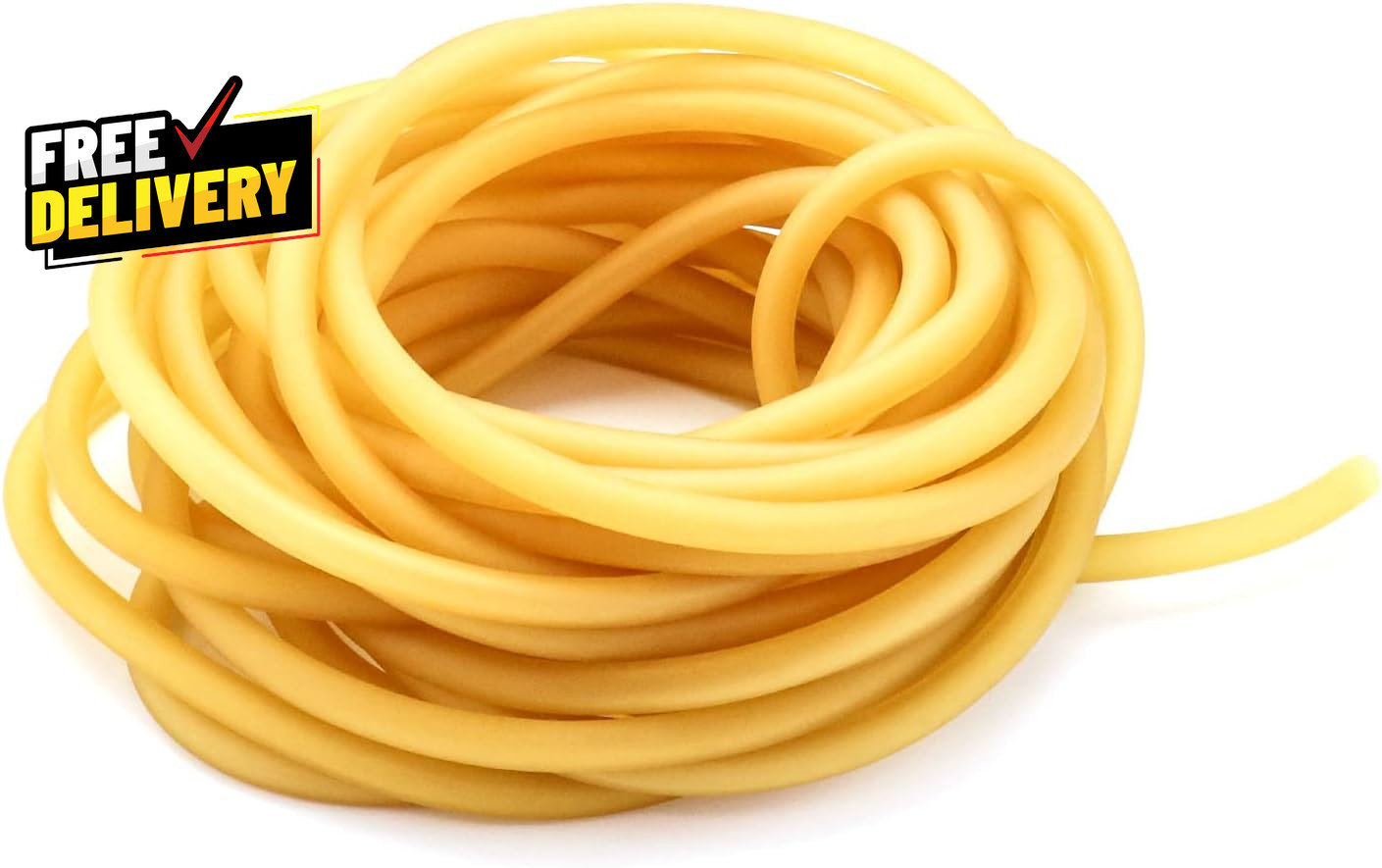 33FT 3/8 OD 1/4 ID Natural Latex Rubber Tubing Surgical Tube for Home Hosp......