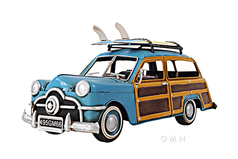 1949 Ford Station Wagon Woody Metal Car Model 12" Automobile Automotive Decor