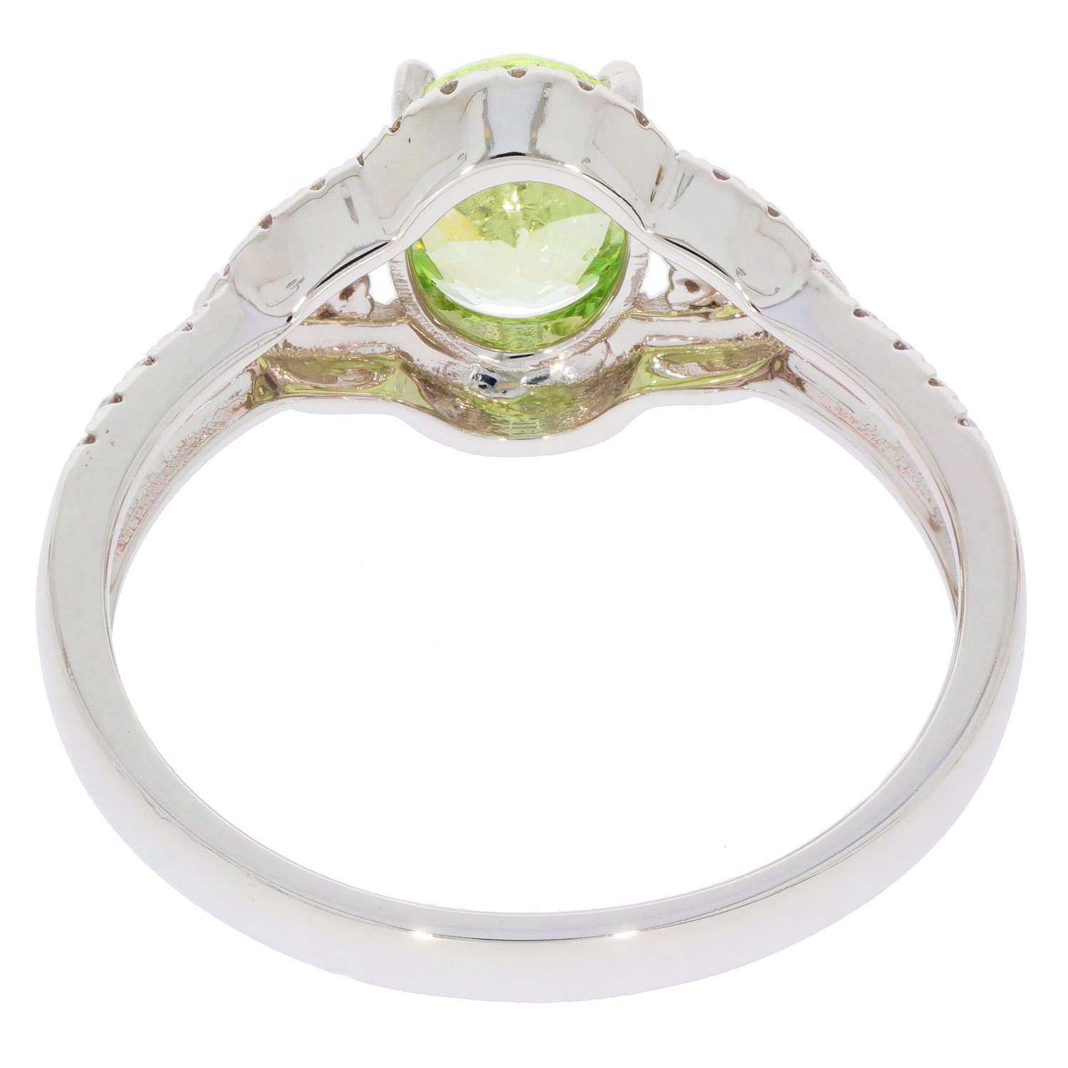 Sterling Silver Semi Mount Ring Setting Oval OV 8X6mm Split Shank Accent