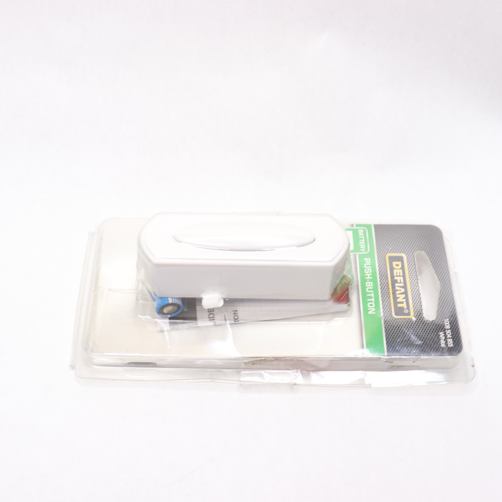 Defiant Wireless Battery Operated Doorbell Push Button White 18000008