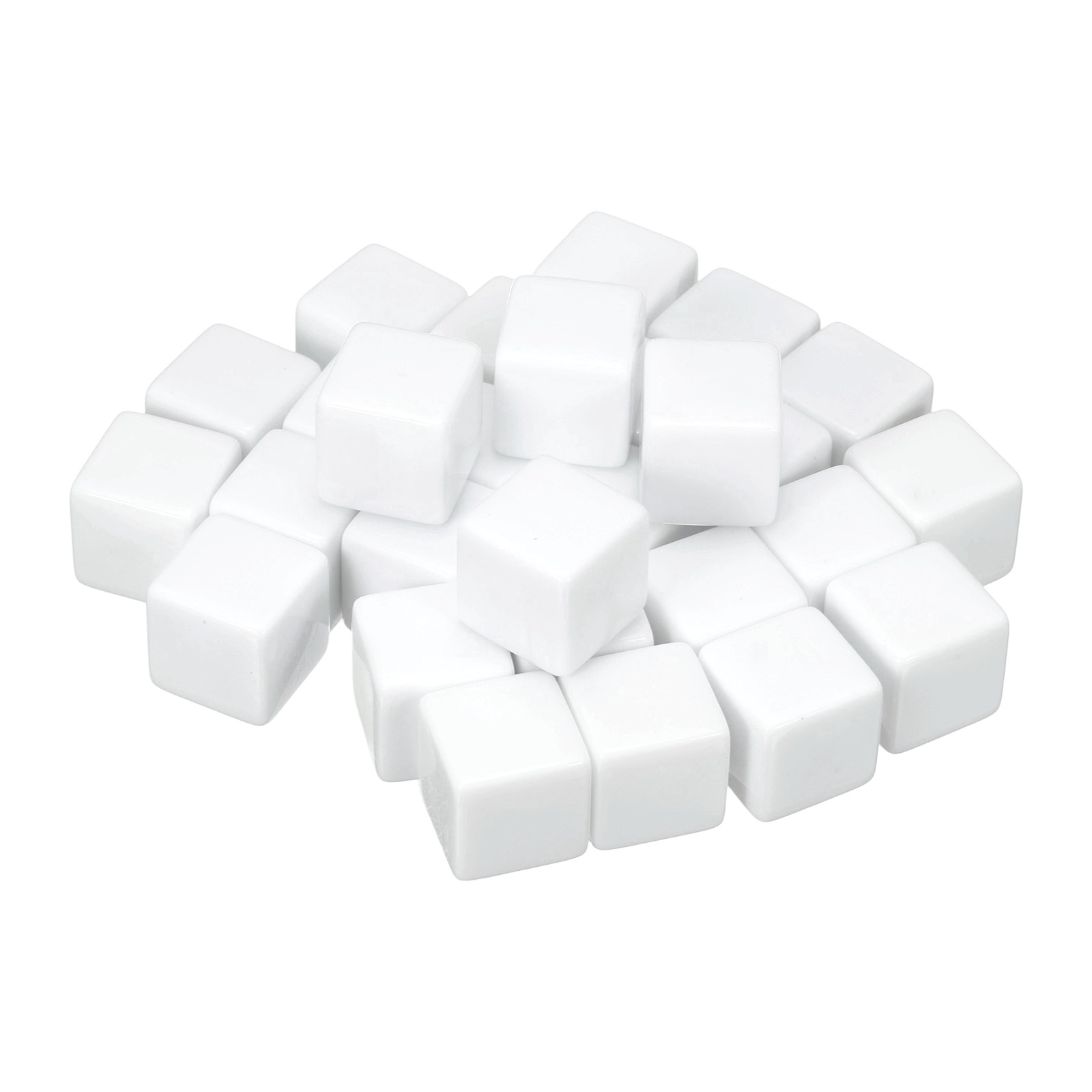20Pcs Acrylic Blank Dice 20mm/0.79" Six Sided Blank White Dice