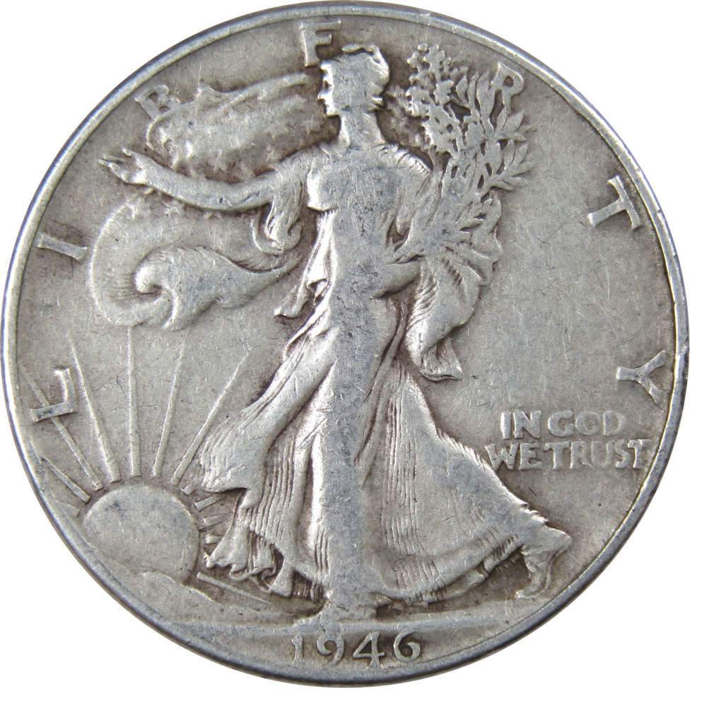 1946 Liberty Walking Half Dollar Circulated Silver 50c Coin