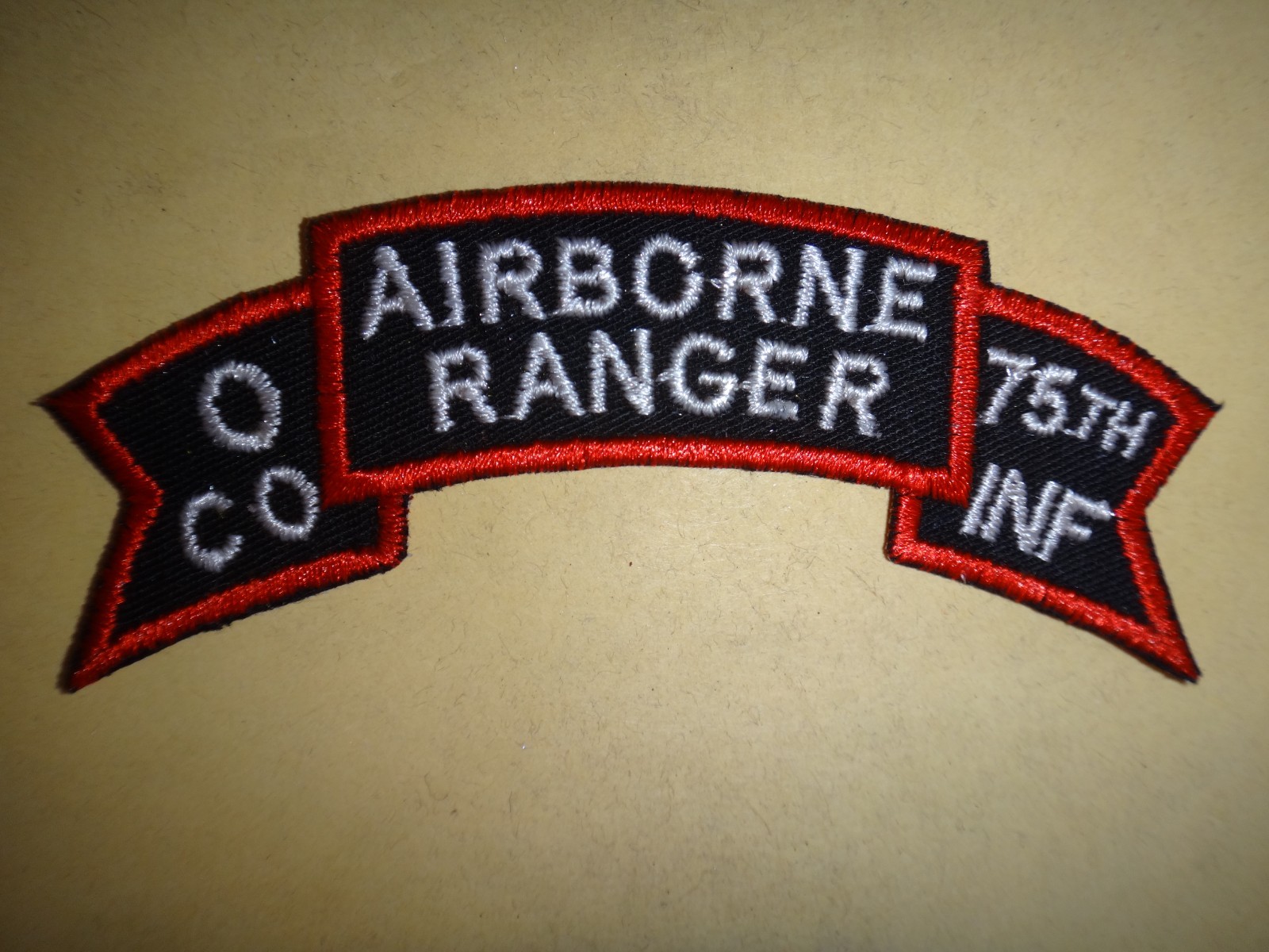 O Company AIRBORNE RANGER 75th INFANTRY Rgt Vietnam War Scroll Patch