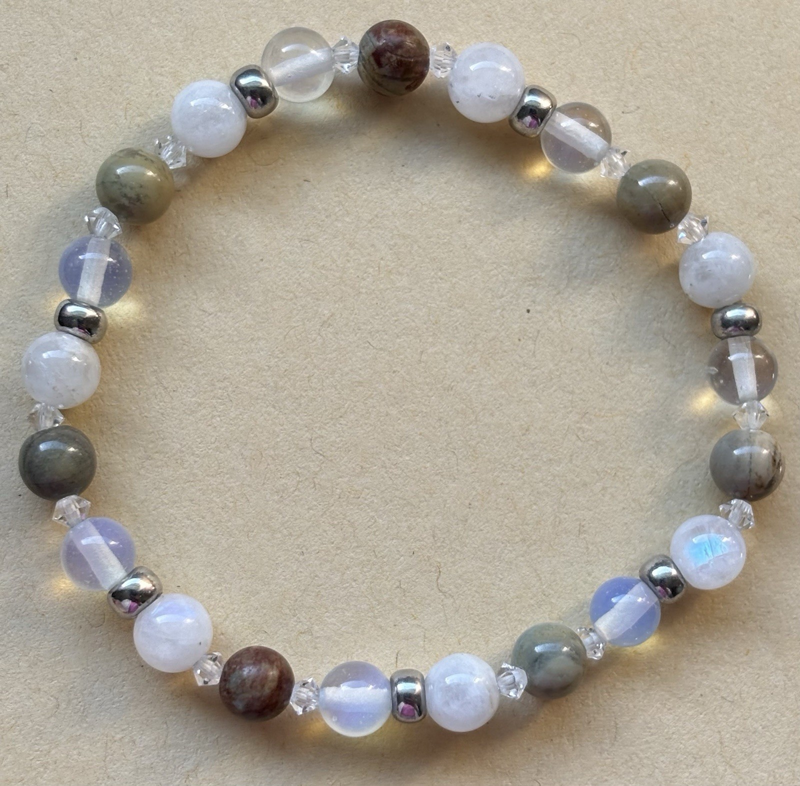 Stunning Gemstone Bracelet - Astrophyllite, Moonstone & Opalite