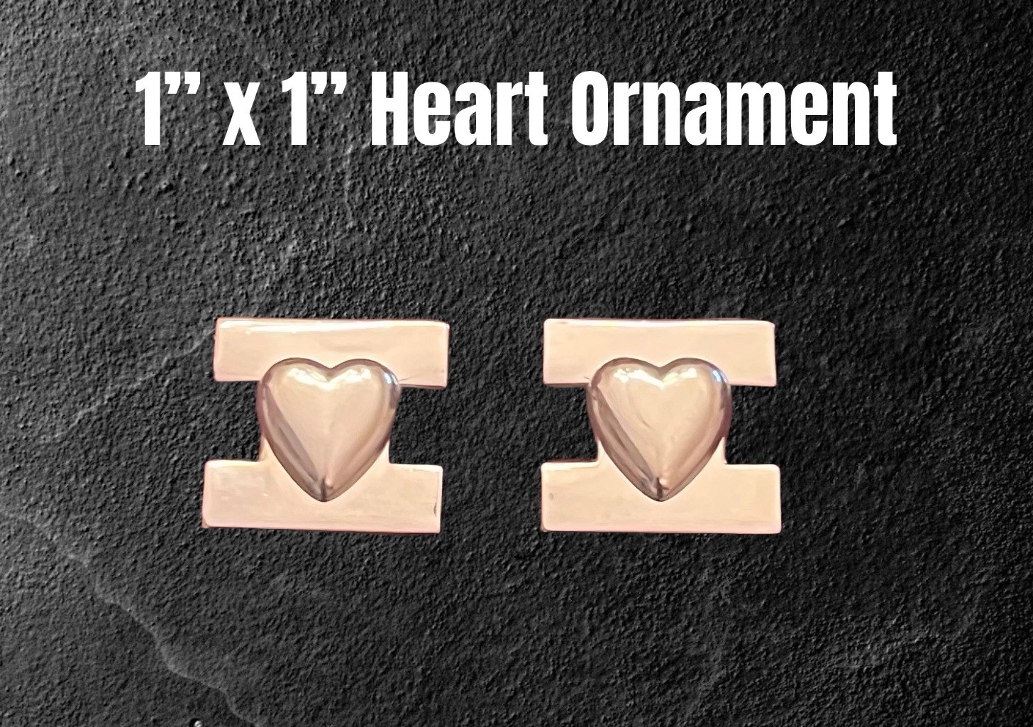 Heart Concho For Bags,shoes, Belts, Bracelets (Lot Of 2) 1” X 1” DIY