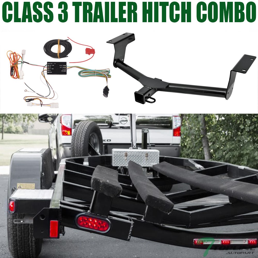 Topline For 2006-2012 Toyota Rav4 Class 3 Trailer Hitch Receiver 2"+Wiring - Blk