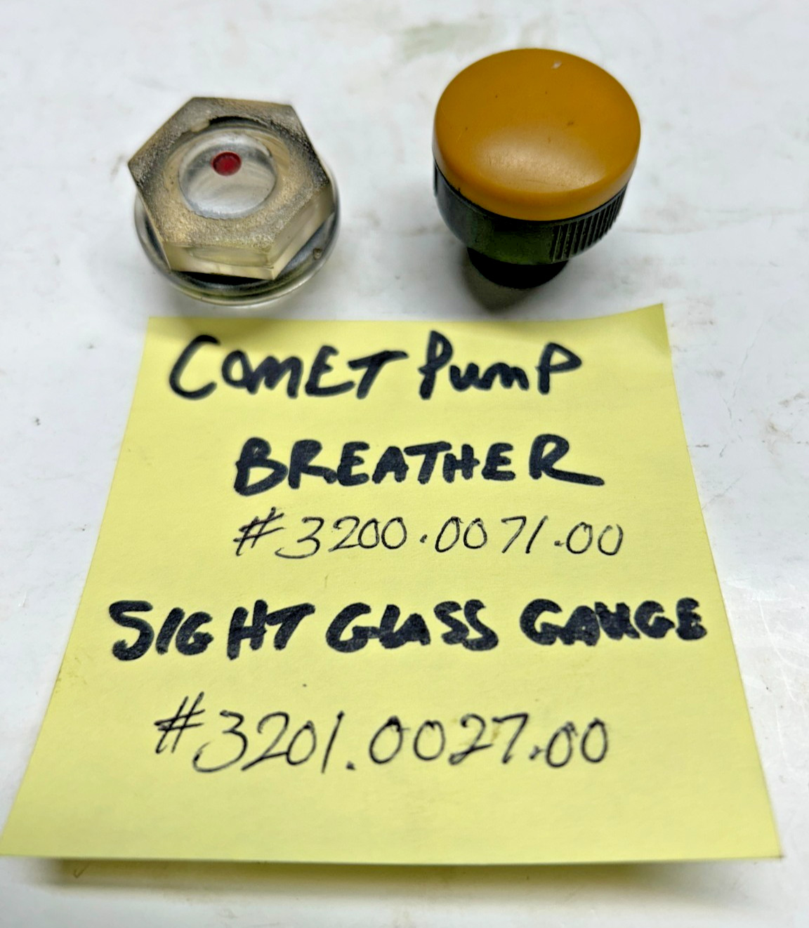 COMET AXD / BXD Pump Breather and sight Glass - USED