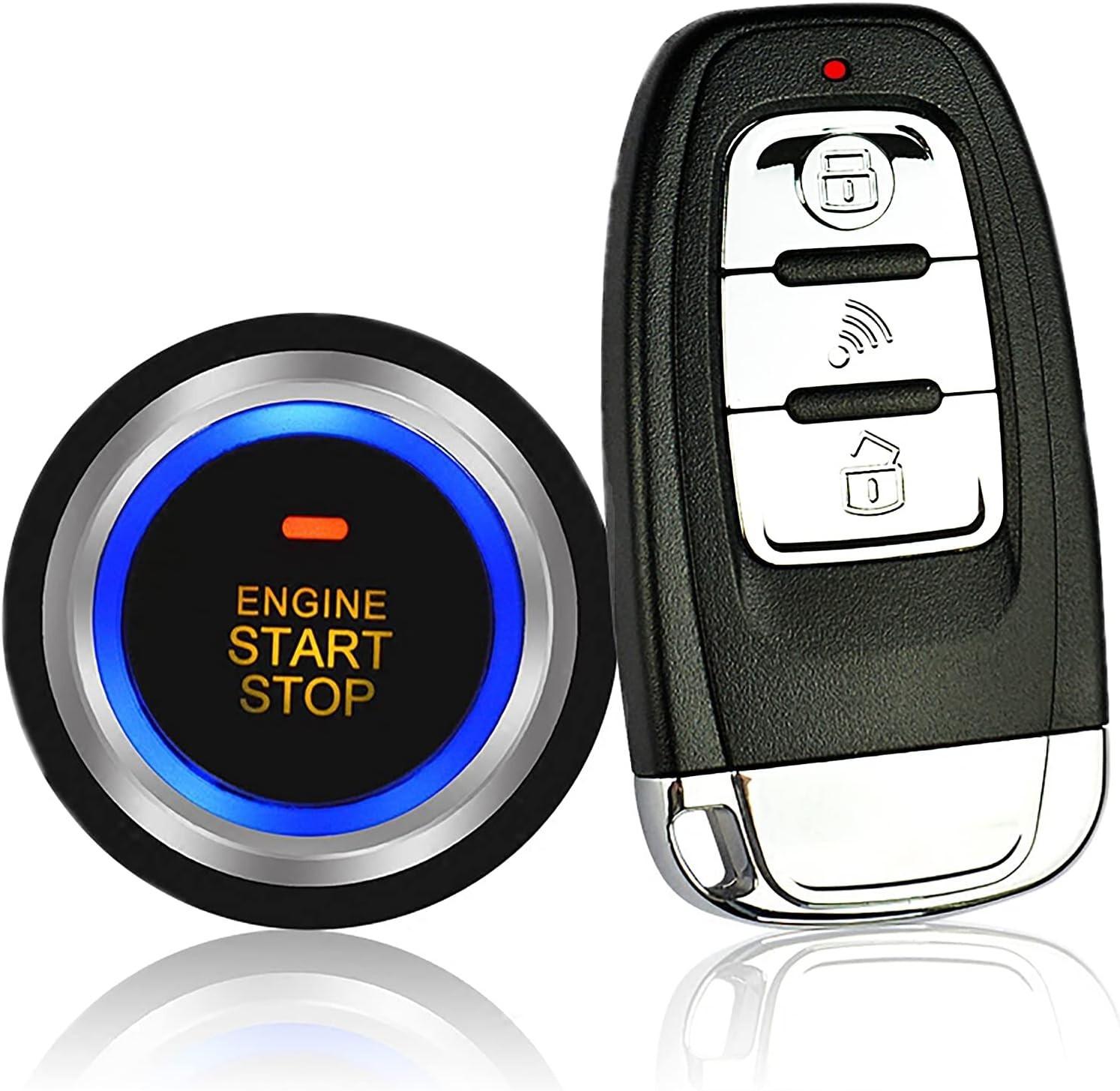 Passive Keyless Entry Car Alarm System PKE Engine Starter Push Button Vehicle...