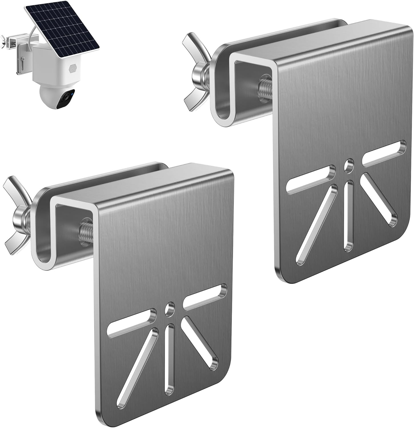 2 Pack Gutter Mount Bracket Compatible with Eufy Solocam S340/E30, No Drill Inst