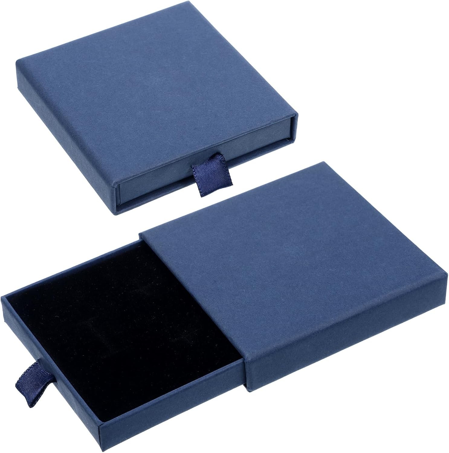 2 Pack Square Bracelet Box, Cardboard Jewelry Gift Box Necklace Boxes with Lids