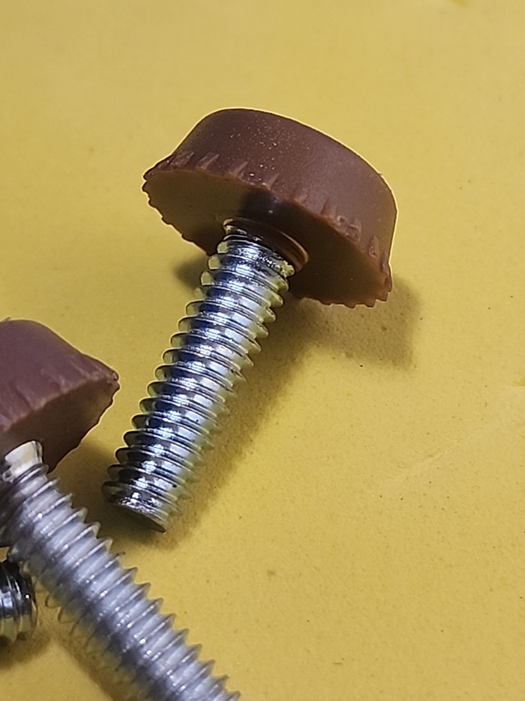 Lot of 6 Screw in type Adjustable Brown Glides size 1/4" x 20 x 7/8" - New Other