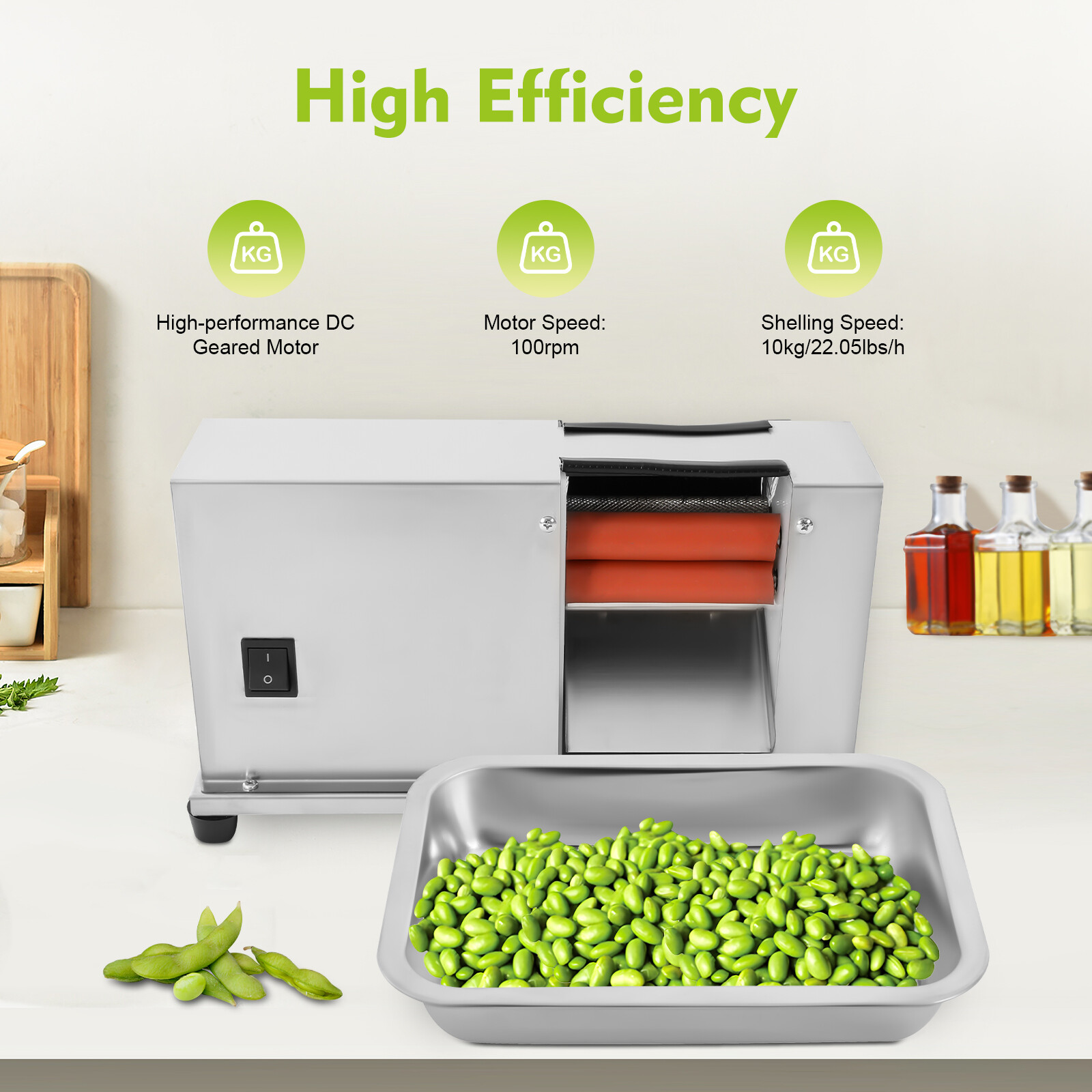 Commercial Electric Beans Sheller Semi-automatic Peeler Bean Peeling Machine