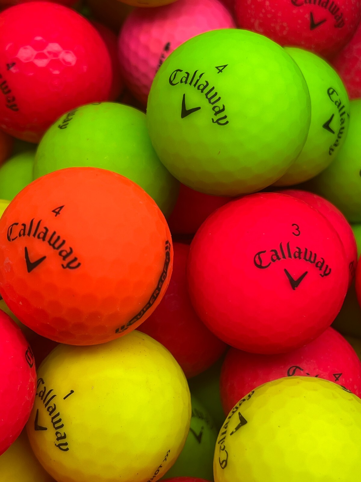 36 Matte Callaway Mix Assorted Colors 4A Used Golf Balls AAAA