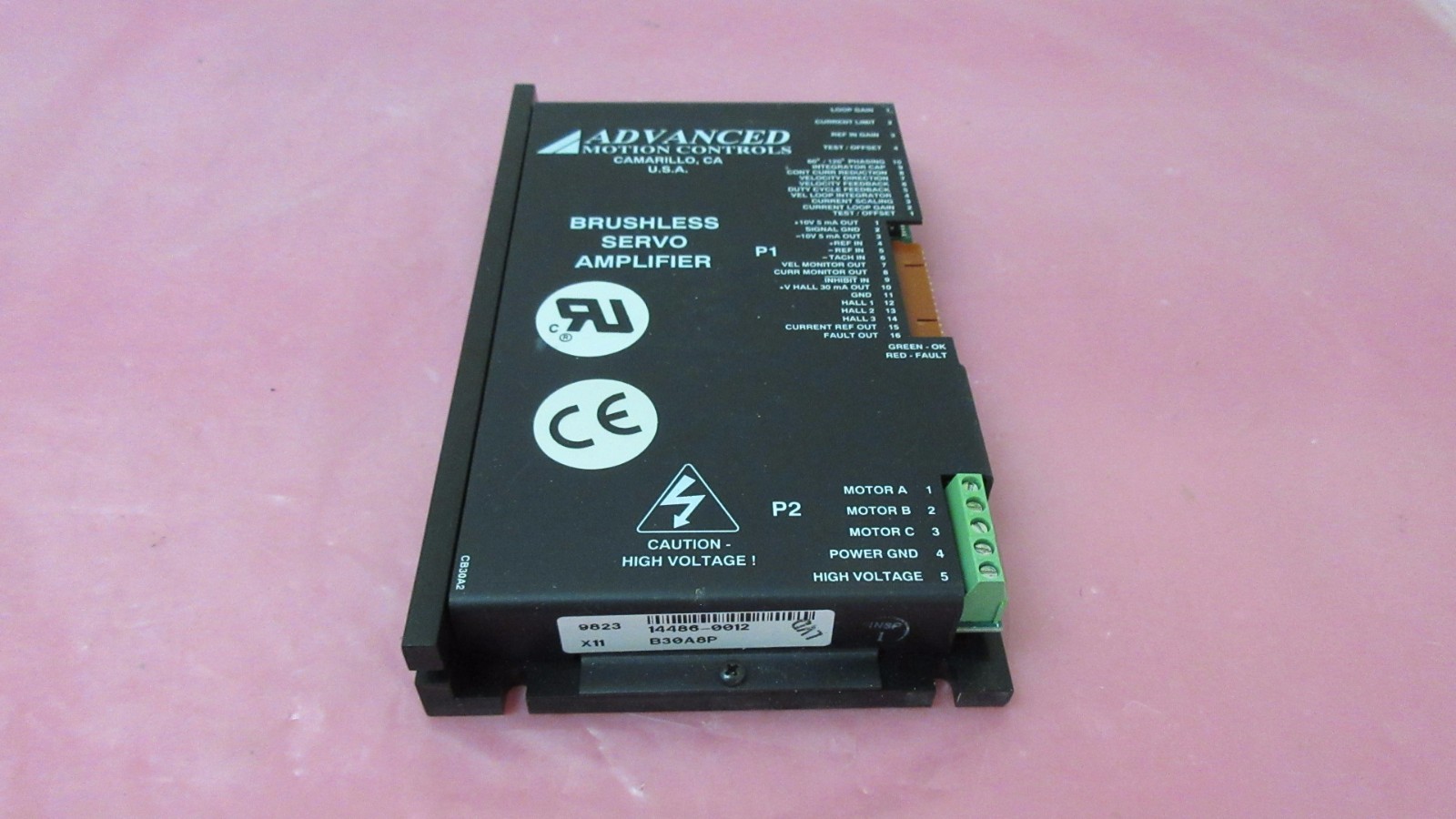 ADVANCED MOTION CONTROLS 14486-0012 BRUSHLESS SERVO AMPLIFIER 402782