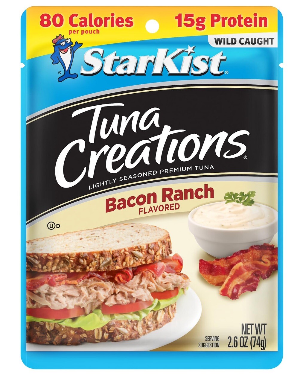 StarKist Tuna Creations Bacon 🥓 Ranch, 2.6 oz Pouch (Pack of 4)