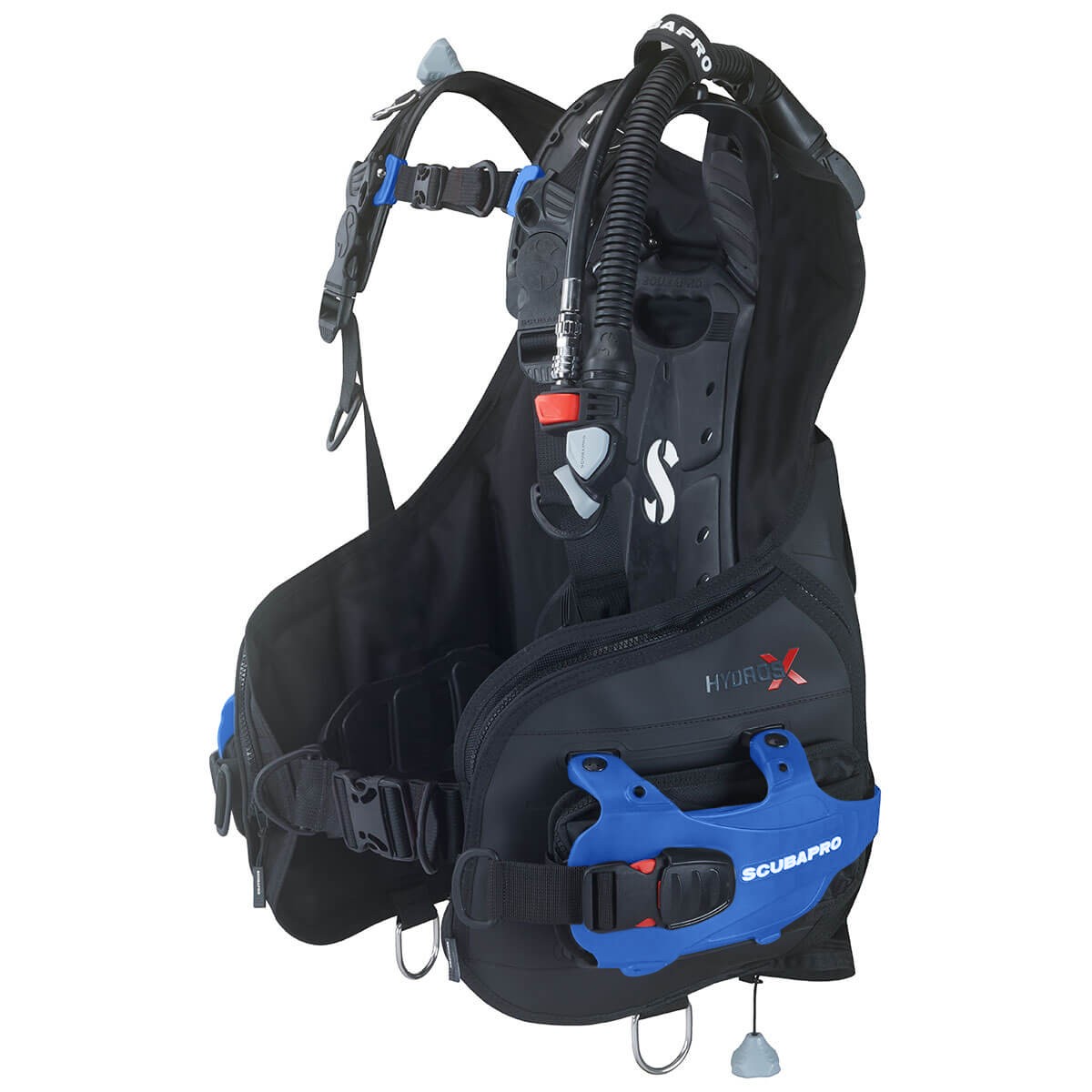ScubaPro Hydros X Balanced Inflator Women's Size L with Blue Color Kit Installed