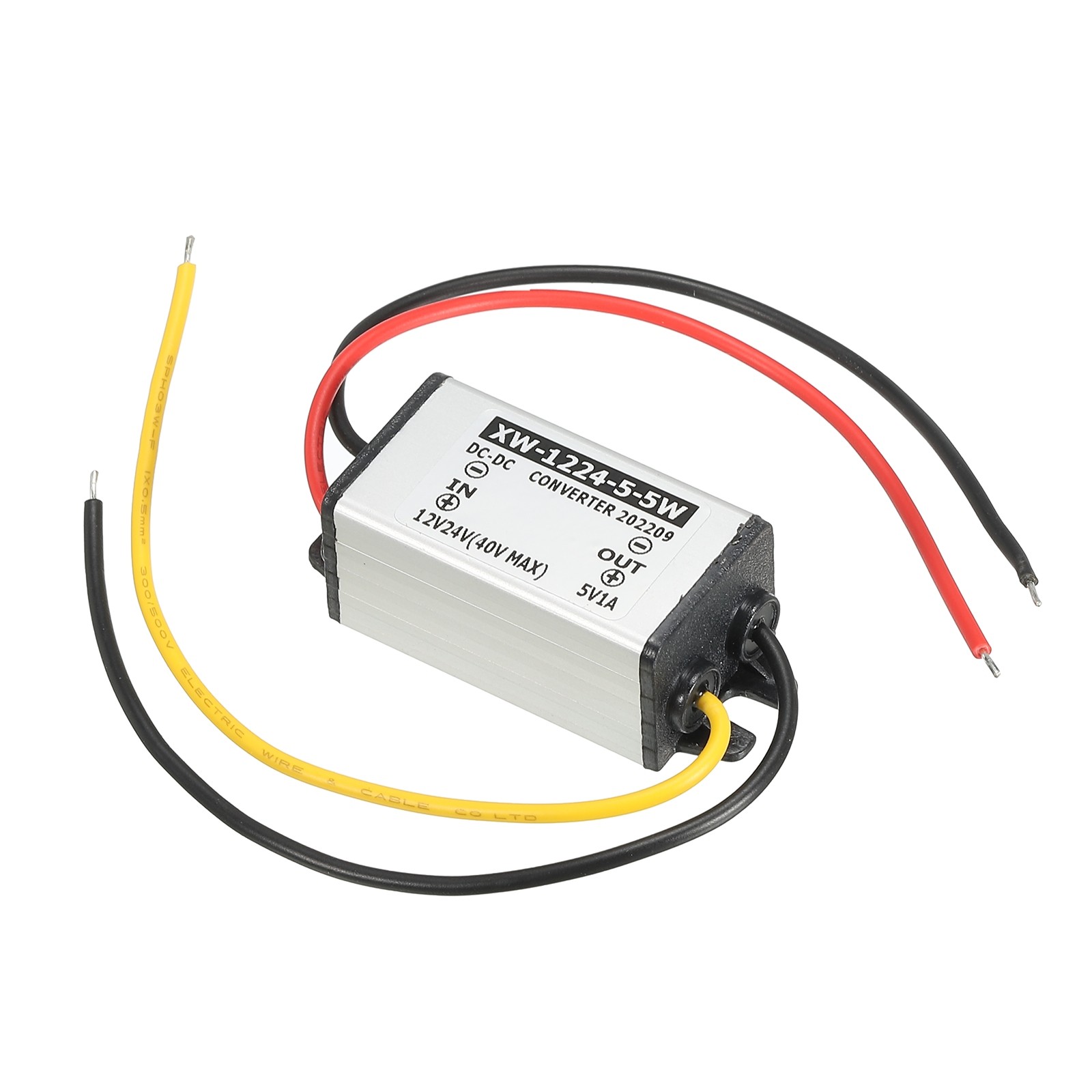 DC 12V 24V to DC 5V 1A 5W Power Converter Regulator Aluminium for LED System