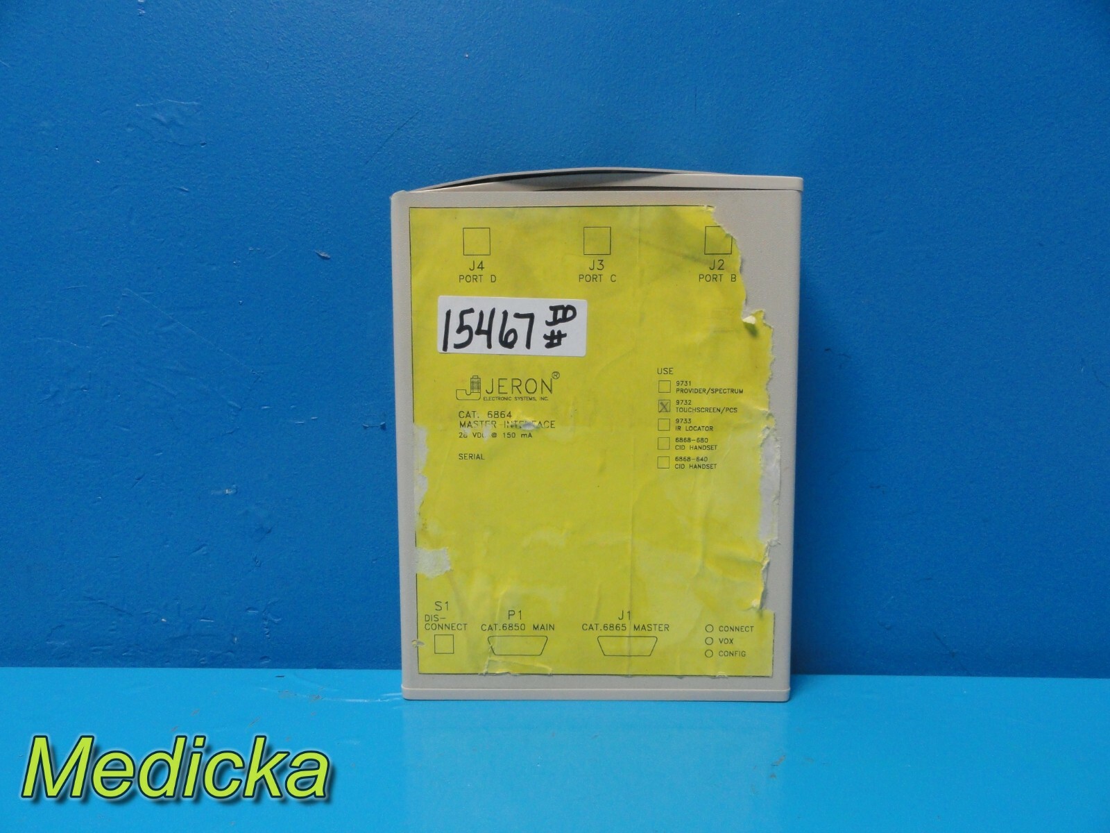 Jeron Provider 680 Nurse Call 6864 Master Interface for Touchscreen/PCS~ 15467
