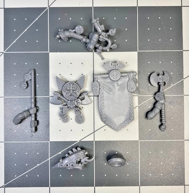GW Warhammer DWARF WARRIOR COMMAND BITS lot middlehammer Old World dwarves K26