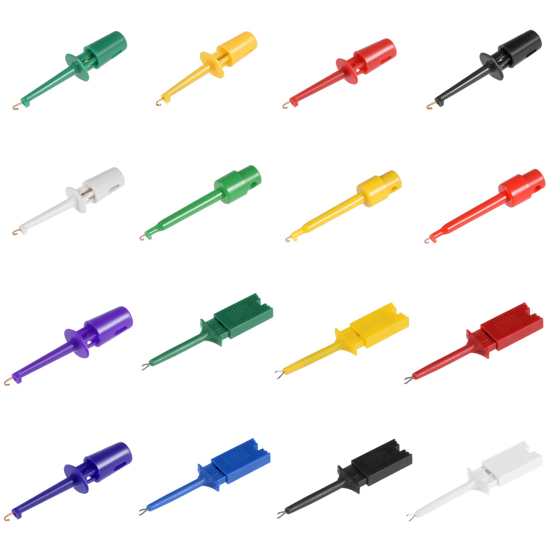 Various Color Test Hook Clip Grabber Probe Solderable for Electronic Testing