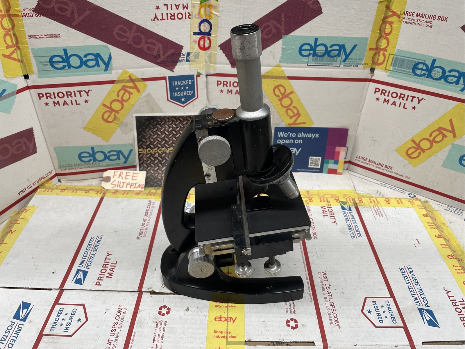 VINTAGE BAUSCH & LOMB MICROSCOPE # 16033-443