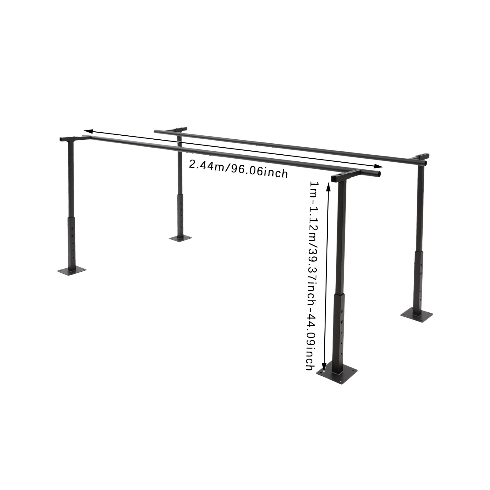 Walking Aid Parallel Bars Height Adjustable for Rehab&Walking Balance Issues