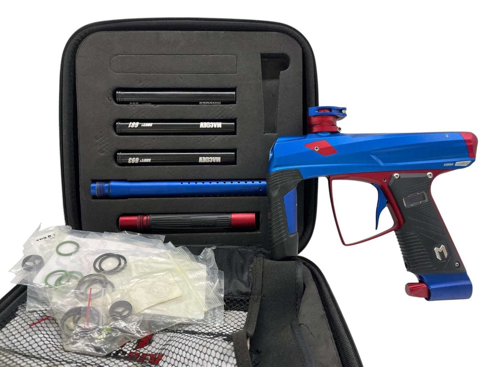 MacDev Clone 5 Blue/Red Paintball Gun