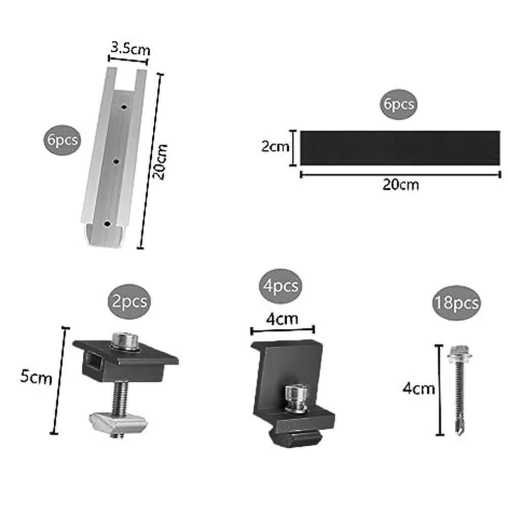 Aluminium Solar Panel Mount Kit for Flat Roofs Suitable for Yachts and Boats