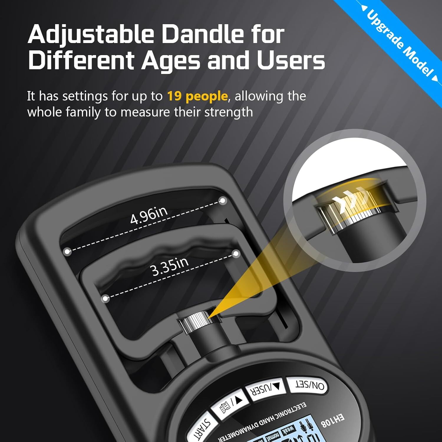 Hand Grip Strength Test Trainer - Electronic Hand Dynamometer