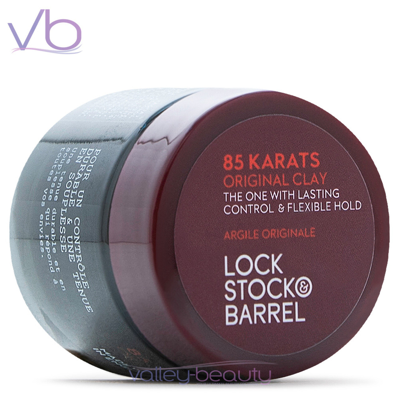 Lock Stock & Barrel 85 Karats | Medium Hold Natural Shine Shaping Clay, 1.03oz
