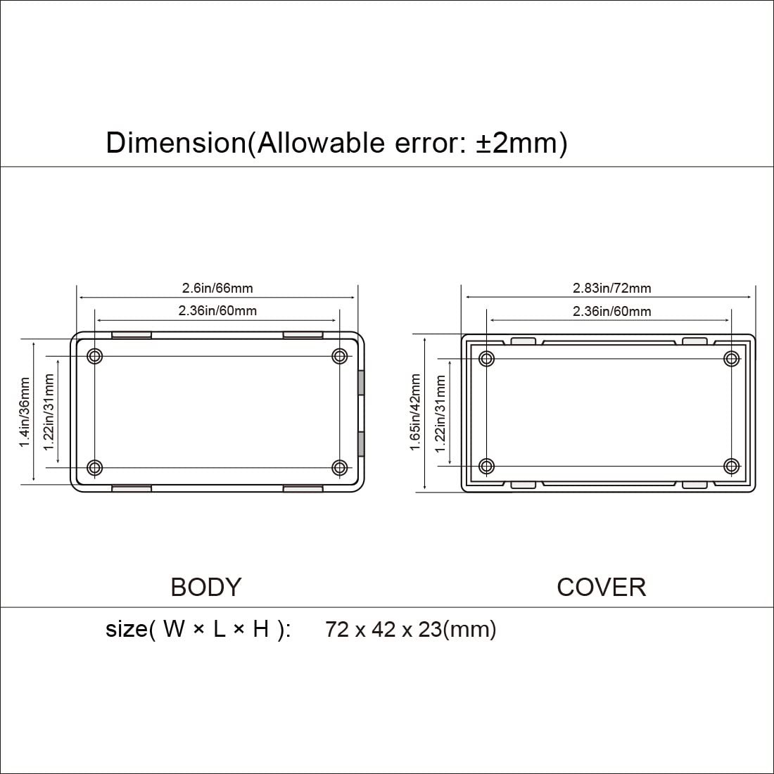 LeMotech Project Box 10 Pieces ABS Plastic Electrical Project Case Small Junc...