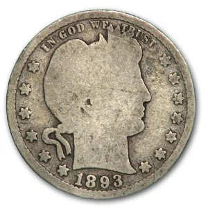 1893-S Barber Quarter - G