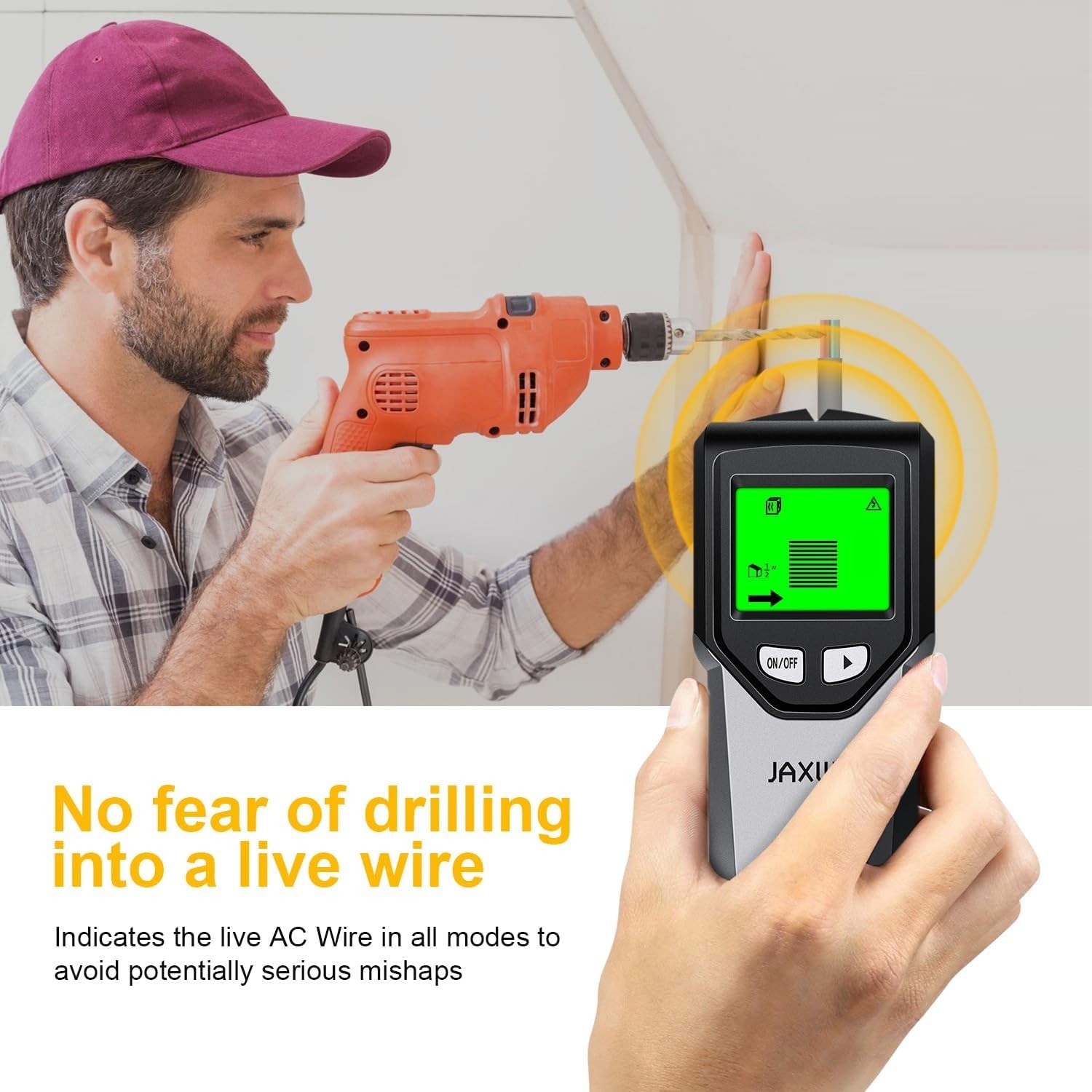 Versatile 5-in-1 Wall Scanner with Backlit LCD - Essential Tool for DIY Projects