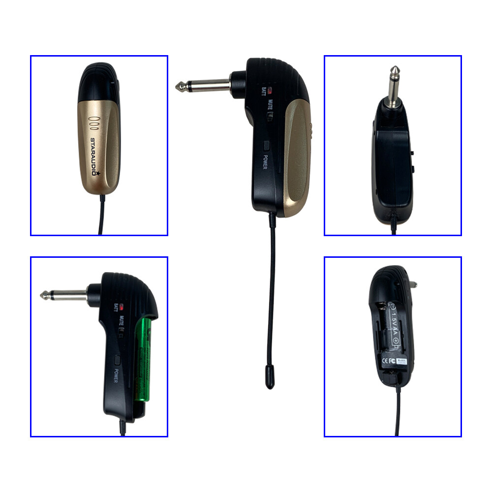 Wireless UHF Guitar Microphone System Guitar Straight pug Angled plug Stage Mic