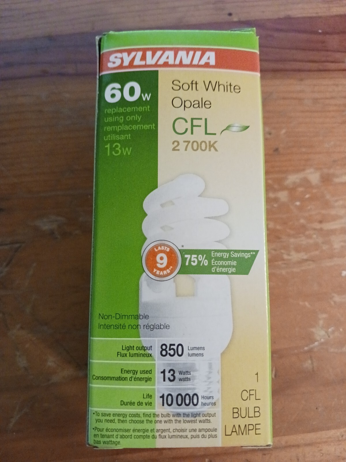 Sylvania CF13EL/SPRIAL/827/HZ 60w Soft white opale 2700K