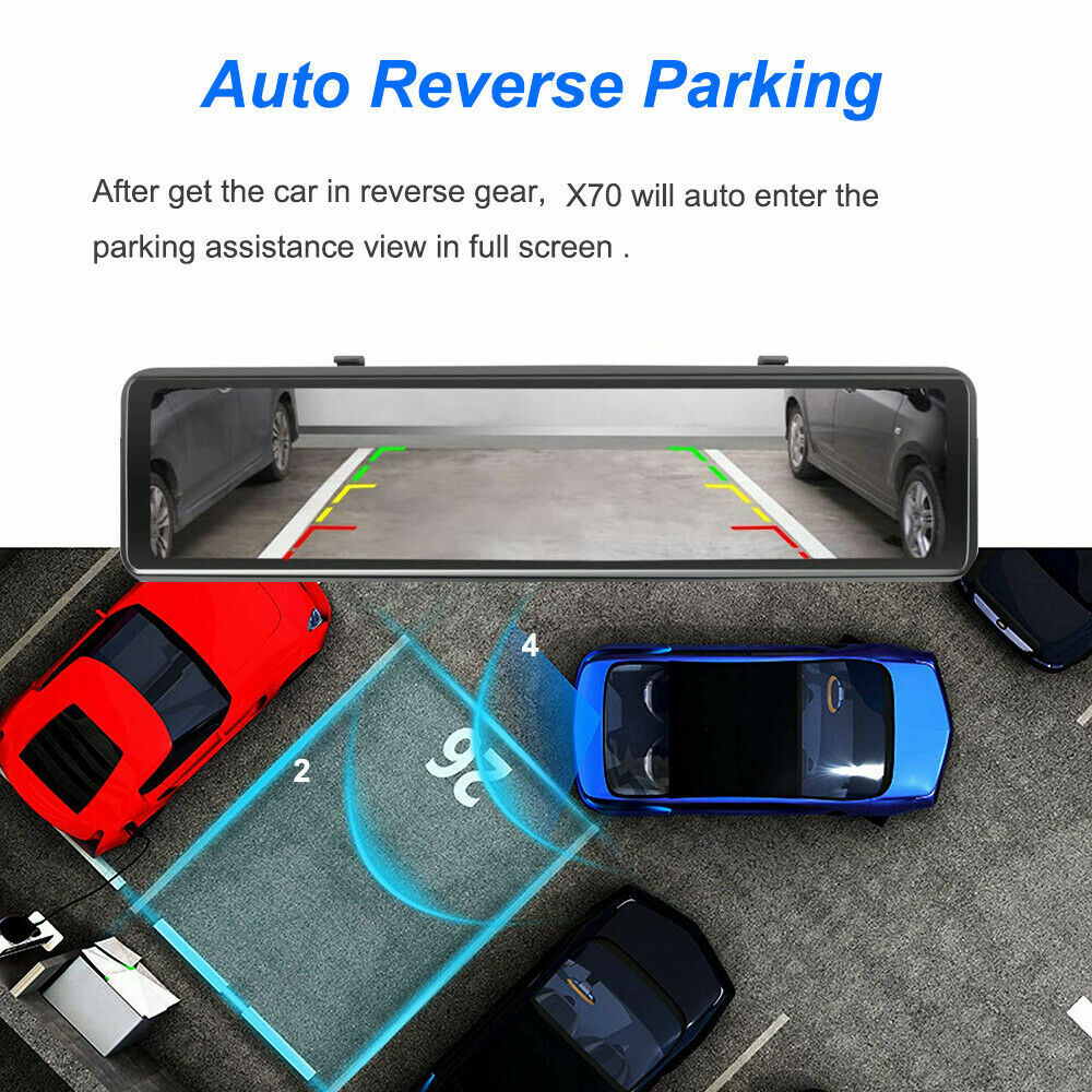 12" IPS 4G car dvrs Android mirror rear view camera ADAS Bluetooth WIFI GPS DVR