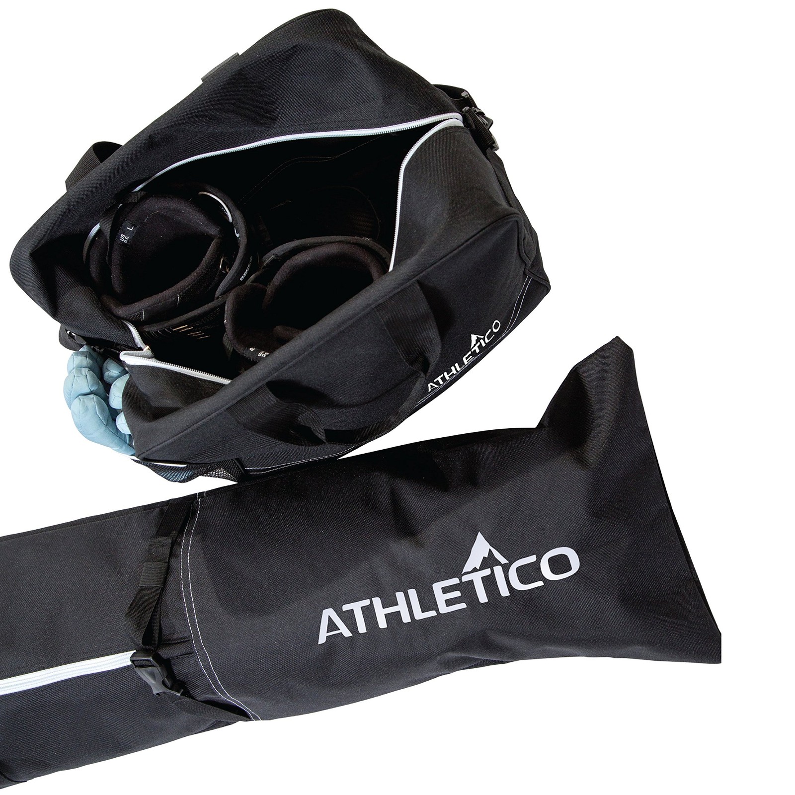 Athletico Padded Ski Bag Combo - & Separate Large, Black (Padded)