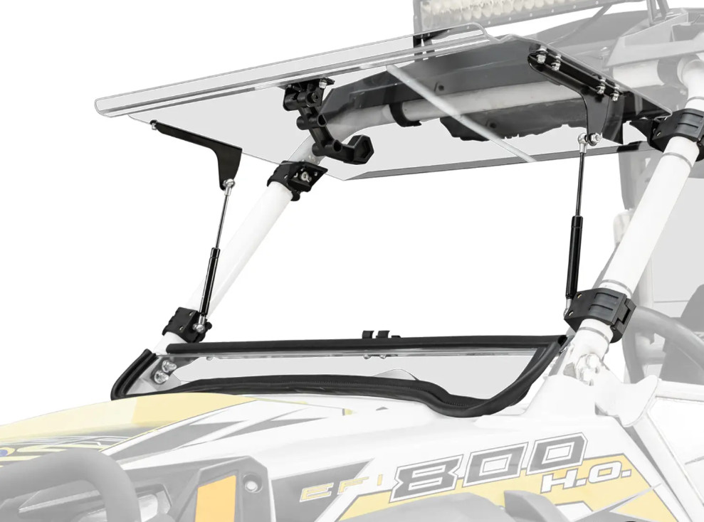 SuperATV Scratch-Resistant Flip Windshield for Polaris RZR