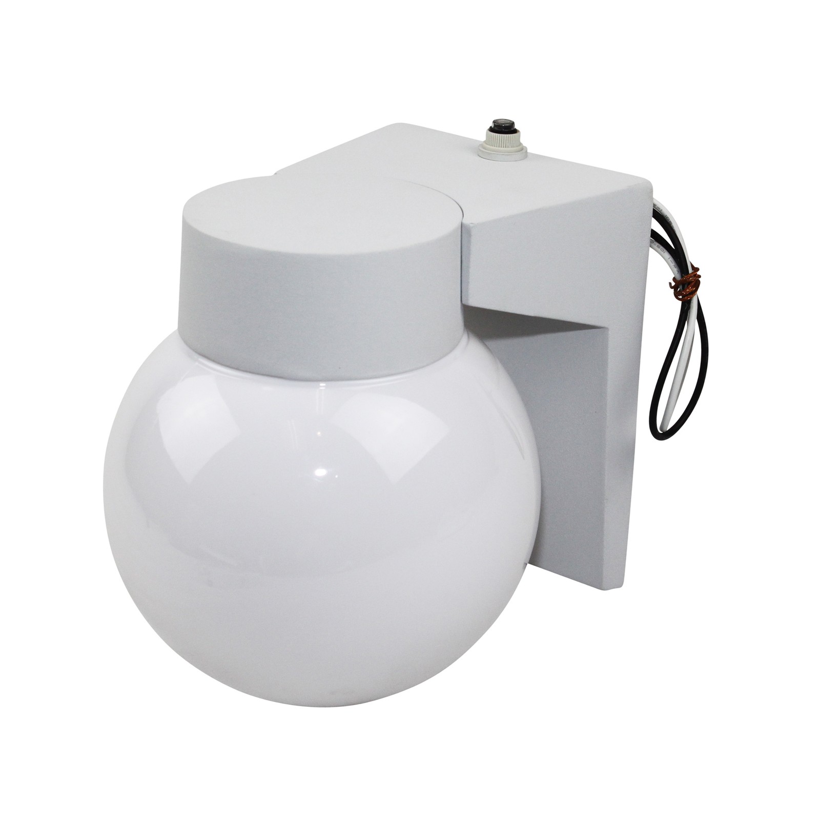 MAXLITE BUFFALO 8223 OUTDOOR GLOBE LANTERN LIGHT FIXTURE, PHOTOCELL, WHITE