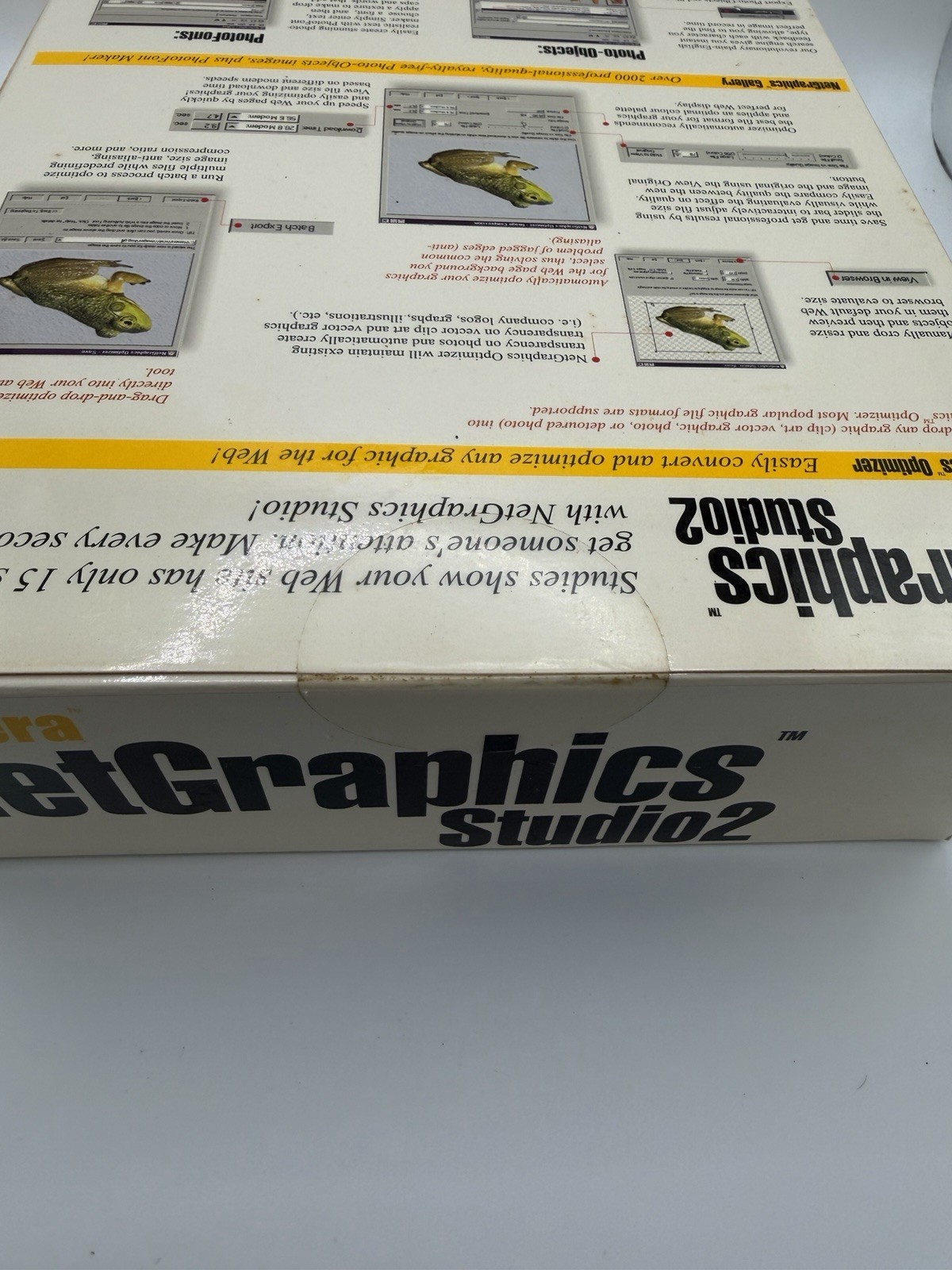 Vintage Hemera NetGraphics Studio 2 Windows 95/NT Web Graphics Software Box.