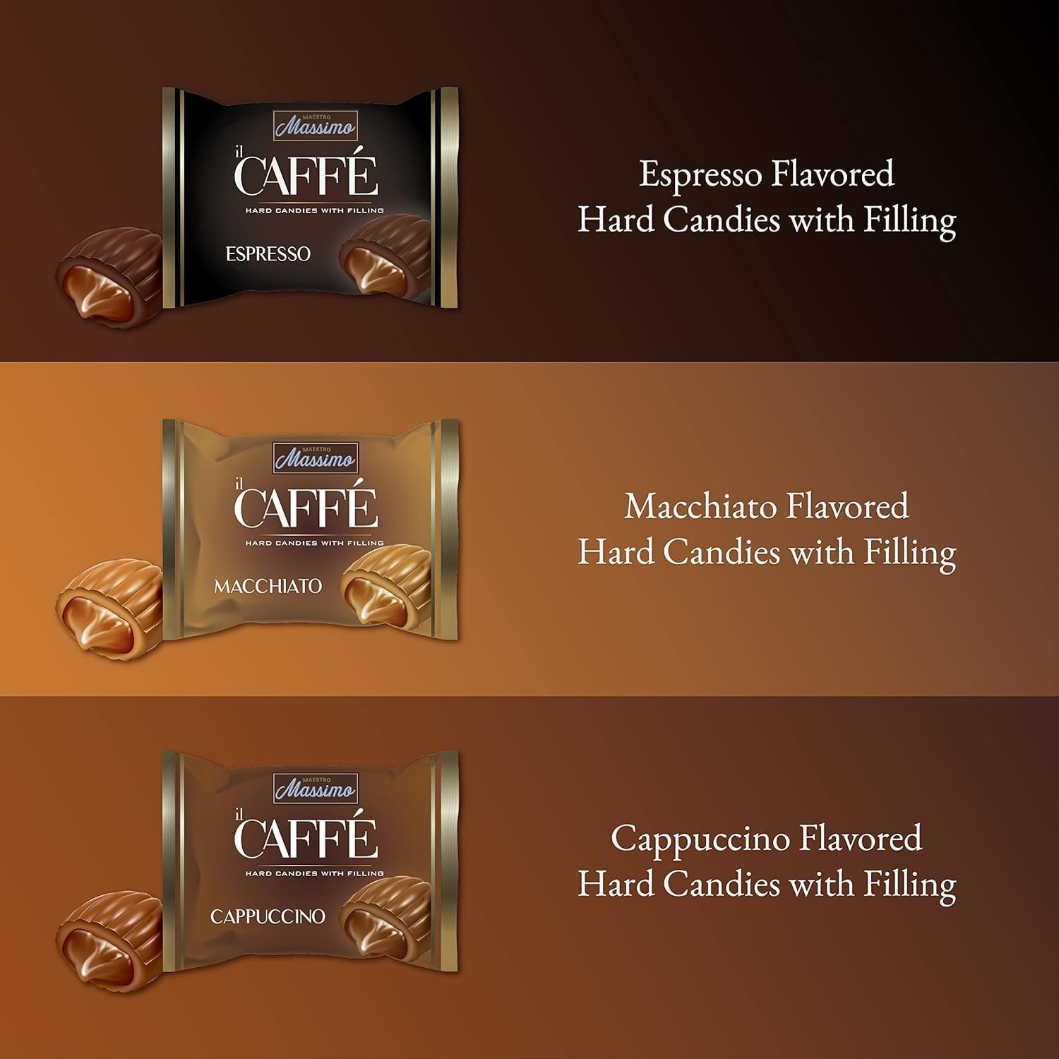 Assorted Coffee Candy Individually Wrapped 7.05 oz Bag, 3mg Caffeine per Har...