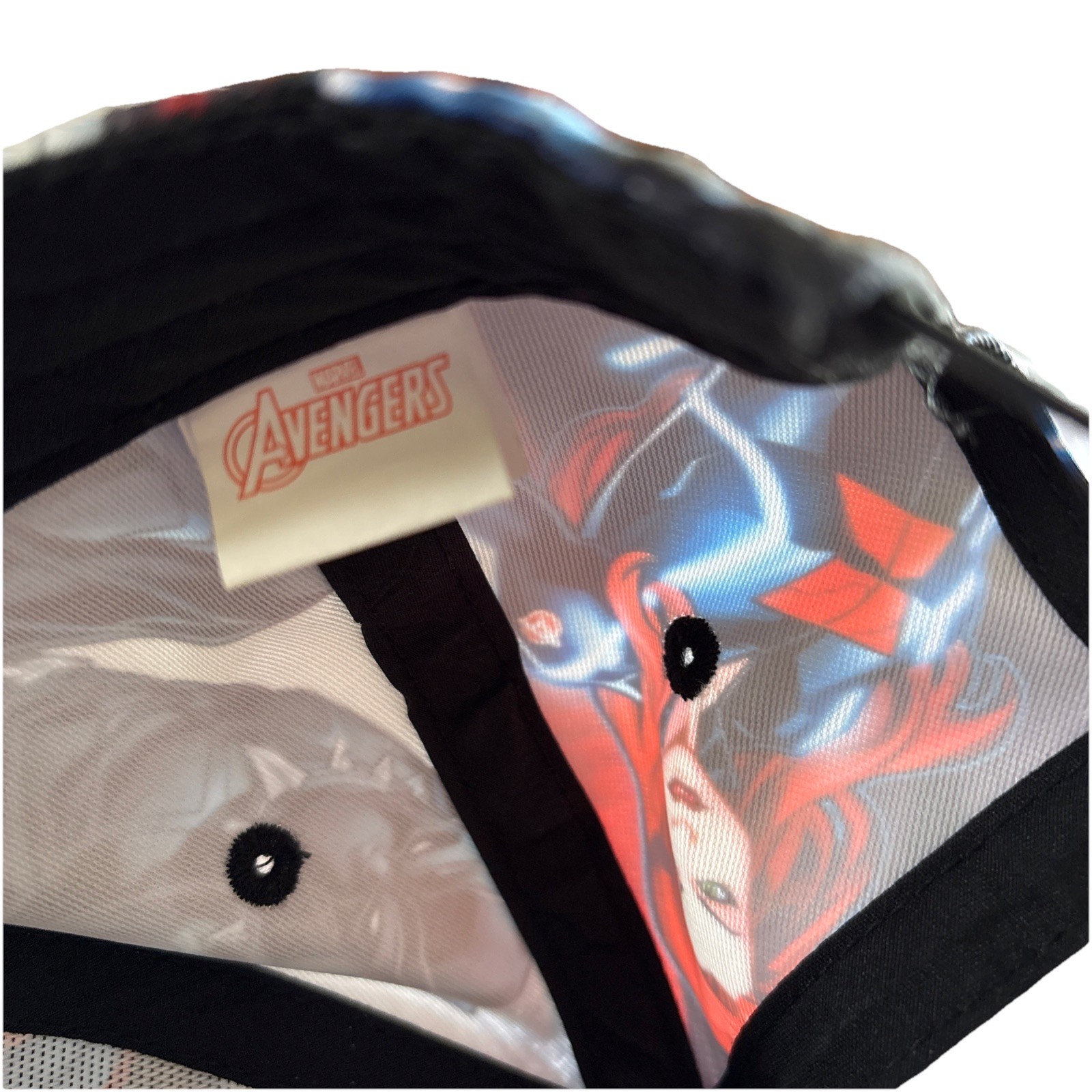 The Avengers Baseball Hat Marvel Comics Snapback Cap Black Red One Size