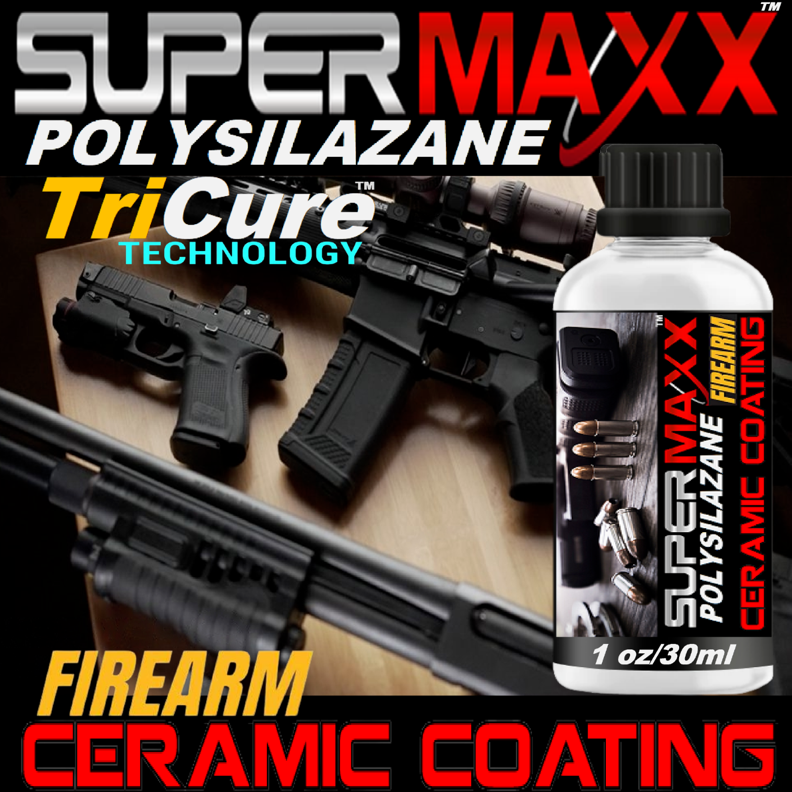 GUN COATING AIR CURE CERAMIC CLEAR COAT FIREARM PROTECTION