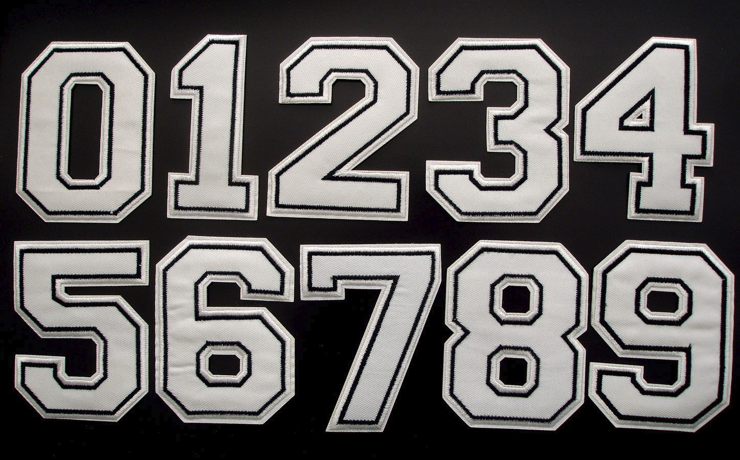 Embroidered Iron on patch Number Your Choice Height 3.54" AP025nB